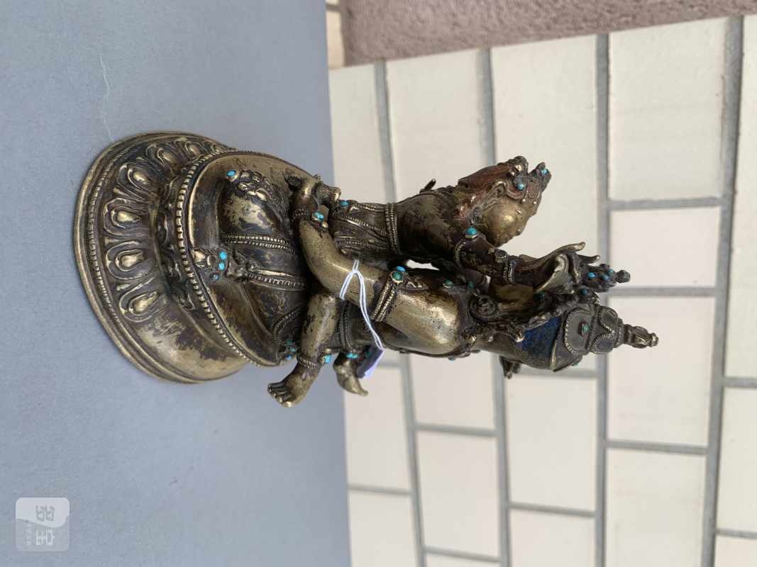 A FINE AND RARE BRONZE FIGURE OF ADIBUDDHA VAJRASATTVA AND HIS CONSORT - 图7